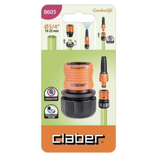 ΤΑΧΥΣΥΝΔΕΣΜΟΣ ΓΙΑ ΛΑΣΤΙΧΟ 3/4 ΜΕ ΣΤΟΠ 8604 CLABER - Image 3