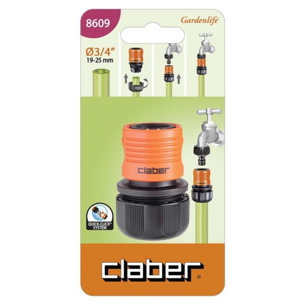 ΤΑΧΥΣΥΝΔΕΣΜΟΣ 3/4" ΑΠΛΟΣ BLISTER 8609 CLABER - Image 2